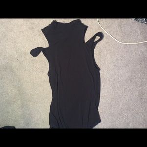 Black collar bodysuit